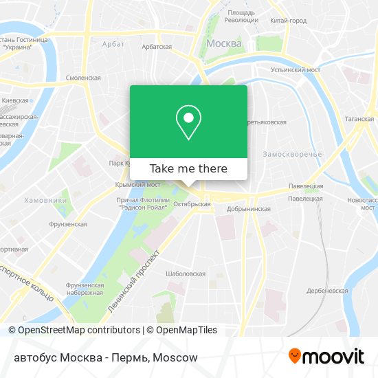 автобус Москва - Пермь map