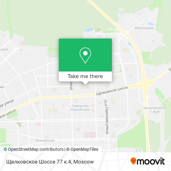Щелковское Шоссе 77 к.4 map