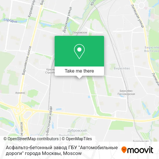 Асфальто-бетонный завод ГБУ "Автомобильные дороги" города Москвы map