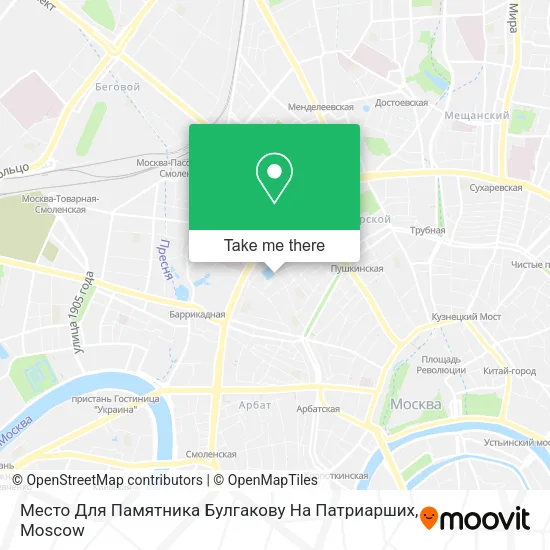 Место Для Памятника Булгакову На Патриарших map