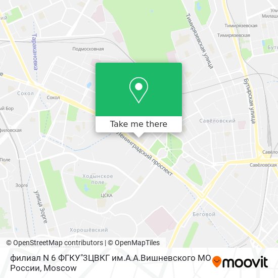 филиал N 6 ФГКУ"3ЦВКГ им.А.А.Вишневского МО России map