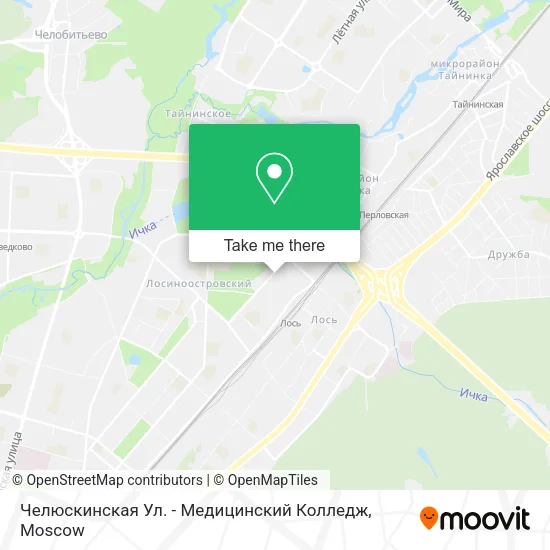 Челюскинская Ул. - Медицинский Колледж map