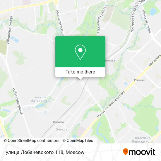 улица Лобачевского 118 map