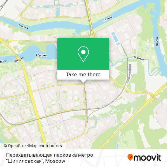 Перехватывающая парковка метро "Шипиловская" map