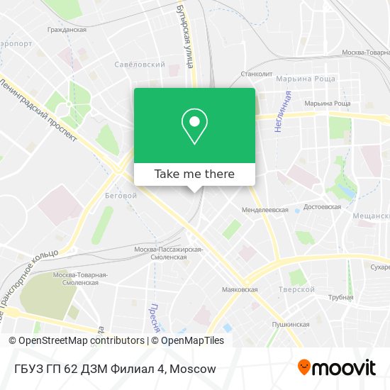 ГБУЗ ГП 62 ДЗМ Филиал 4 map