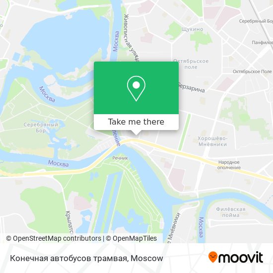 Конечная автобусов трамвая map