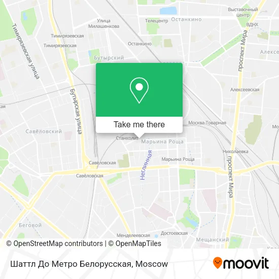 Шаттл До Метро Белорусская map