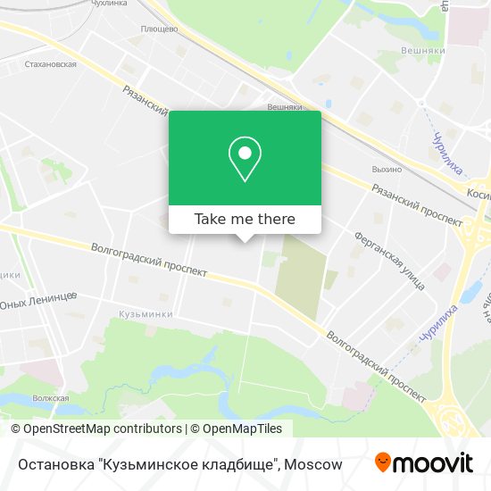 Остановка "Кузьминское кладбище" map