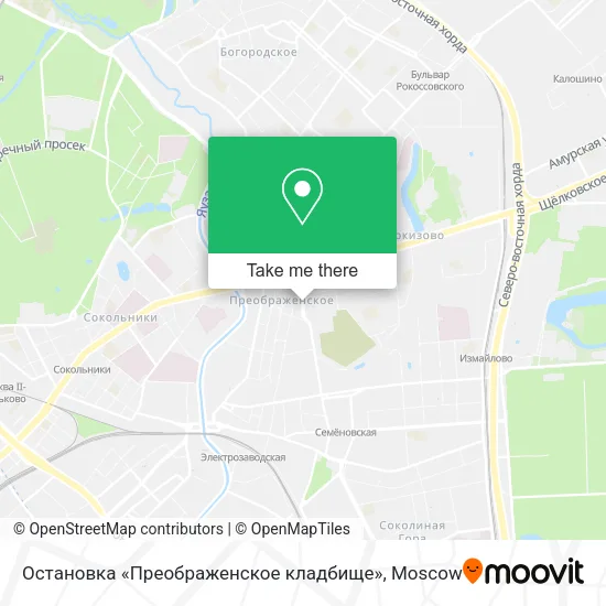 Остановка «Преображенское кладбище» map
