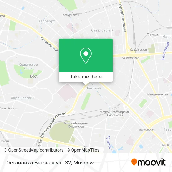 Остановка Беговая ул., 32 map