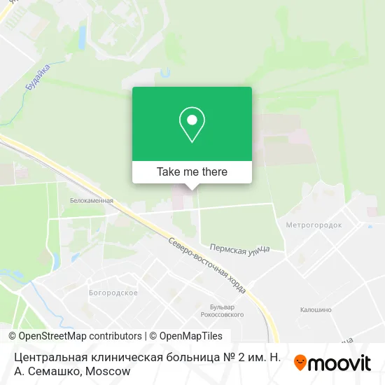 Центральная клиническая больница № 2 им. Н. А. Семашко map