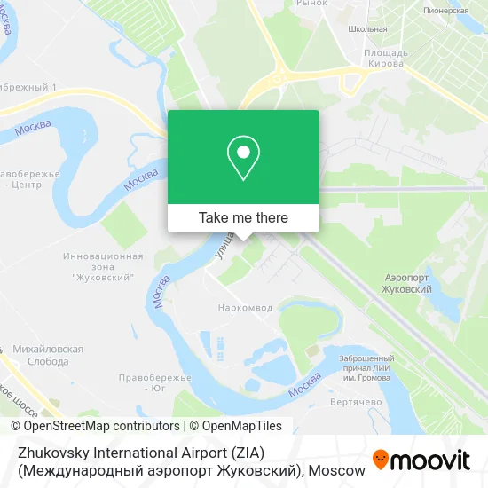 Zhukovsky International Airport (ZIA) (Международный аэропорт Жуковский) map