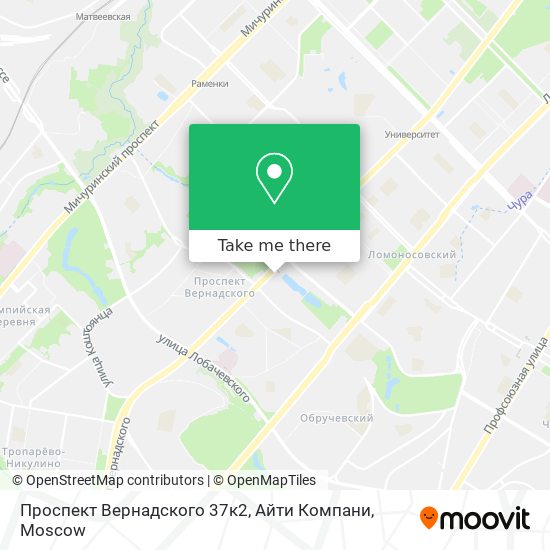 Проспект Вернадского 37к2, Айти Компани map