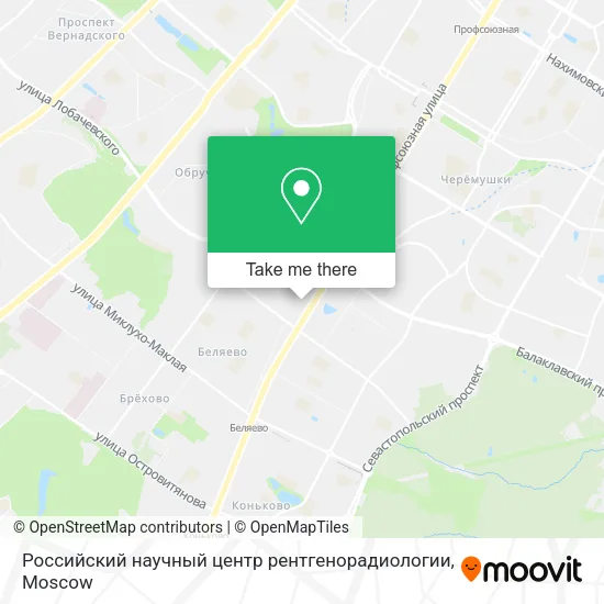 Российский научный центр рентгенорадиологии map