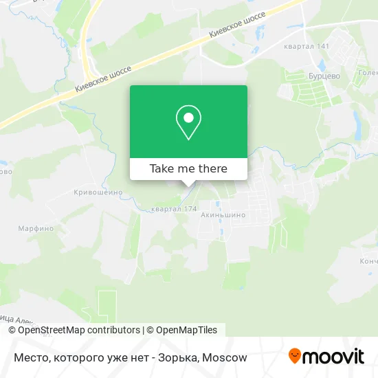 Место, которого уже нет - Зорька map
