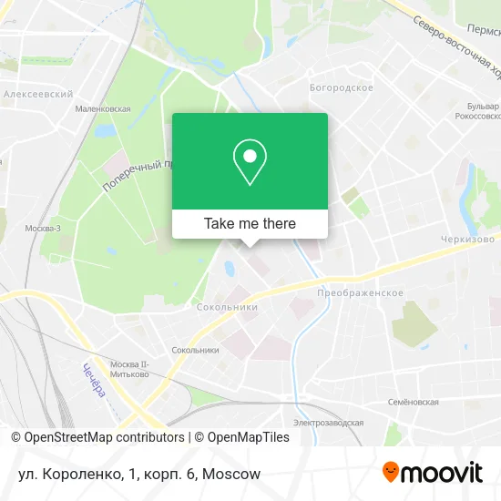 ул. Короленко, 1, корп. 6 map