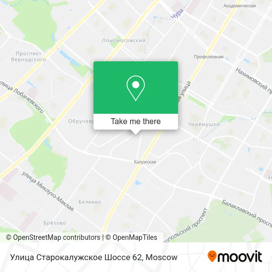 Улица Старокалужское Шоссе 62 map