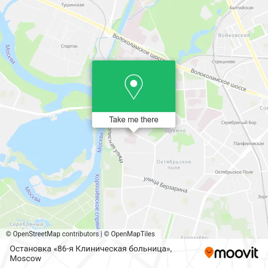 Остановка «86-я Клиническая больница» map