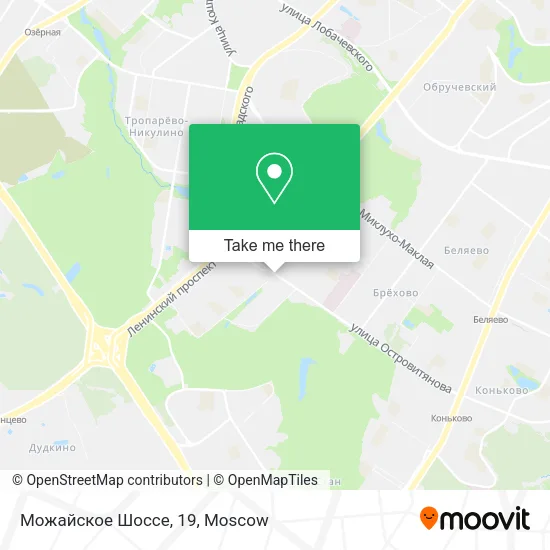 Можайское Шоссе, 19 map