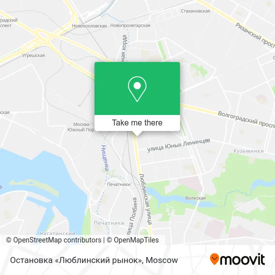 Остановка «Люблинский рынок» map