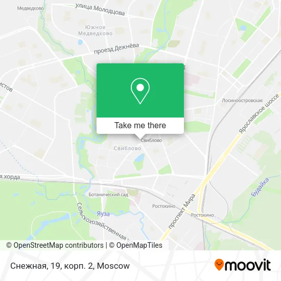 Снежная, 19, корп. 2 map