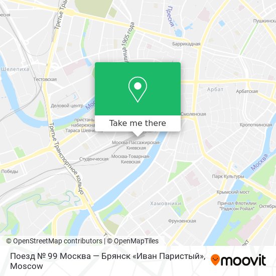 Поезд № 99 Москва — Брянск «Иван Паристый» map