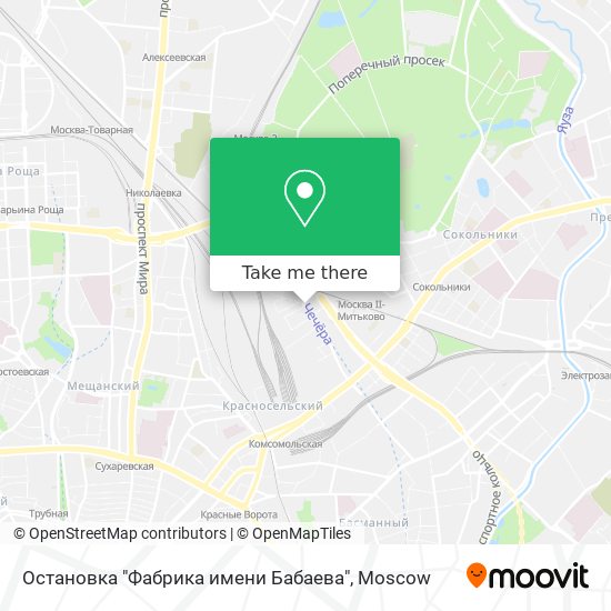 Остановка "Фабрика имени Бабаева" map