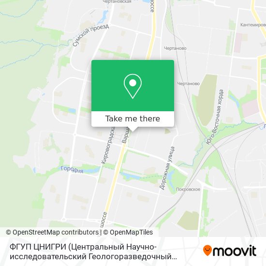 ФГУП ЦНИГРИ map
