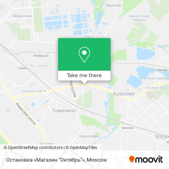 Остановка «Магазин "Октябрь"» map