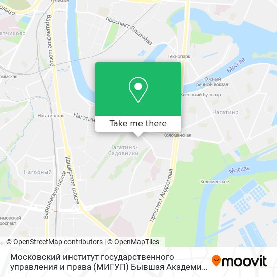 Московский институт государственного управления и права (МИГУП) Бывшая Академия Права и Управления map