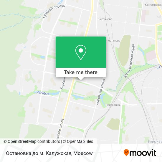 Остановка до м. Калужская map
