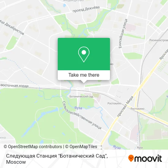Следующая Станция "Ботанический Сад" map