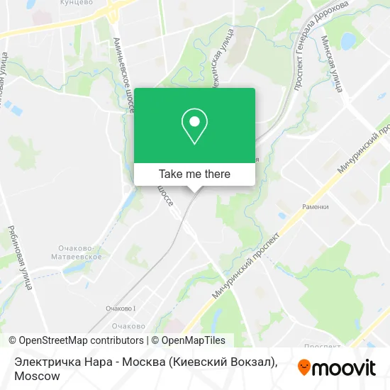 Электричка Нара - Москва (Киевский Вокзал) map