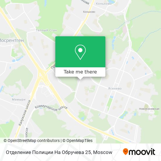 Отделение Полиции На Обручева 25 map