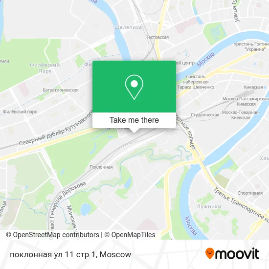 поклонная ул 11 стр 1 map
