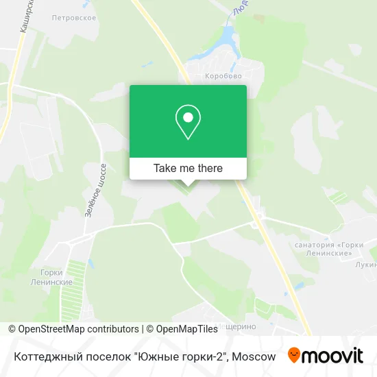 Коттеджный поселок "Южные горки-2" map