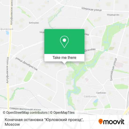 Конечная остановка "Юрловский проезд" map