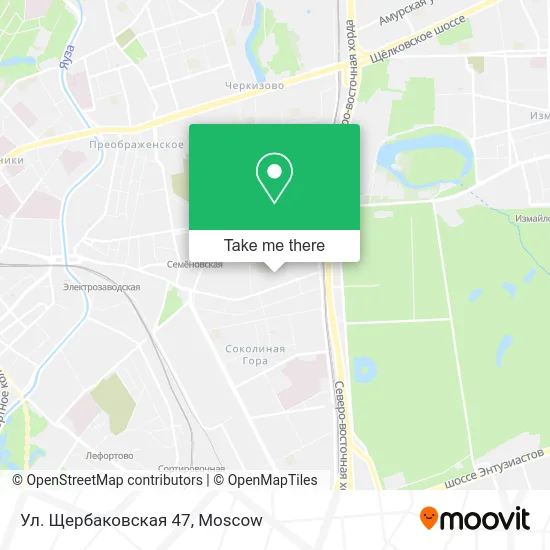 Ул. Щербаковская 47 map