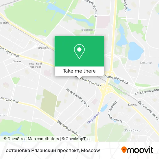 остановка Рязанский проспект map