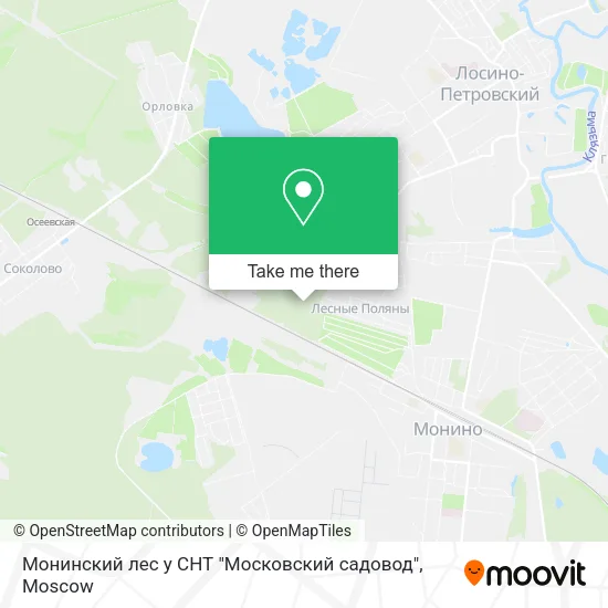 Монинский лес у СНТ "Московский садовод" map