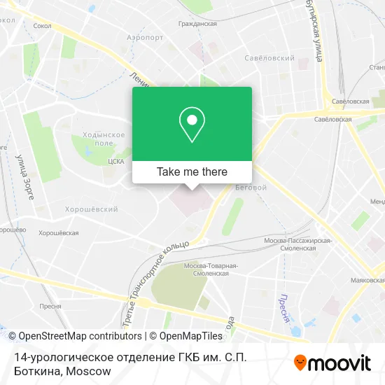 14-урологическое отделение ГКБ им. С.П. Боткина map