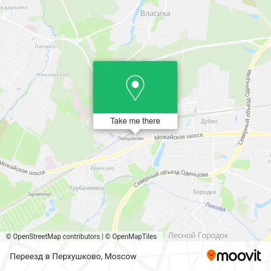 Переезд в Перхушково map