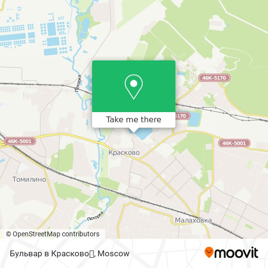 Бульвар в Красково🌳 map