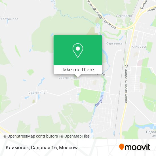 Климовск, Садовая 16 map