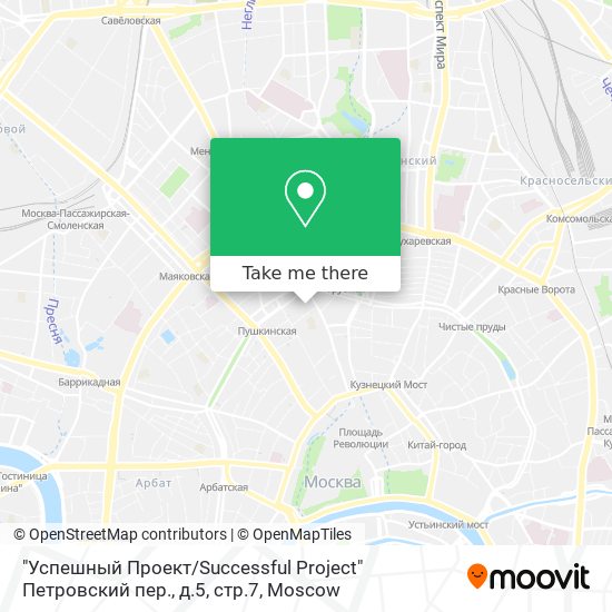 "Успешный Проект / Successful Project" Петровский пер., д.5, стр.7 map