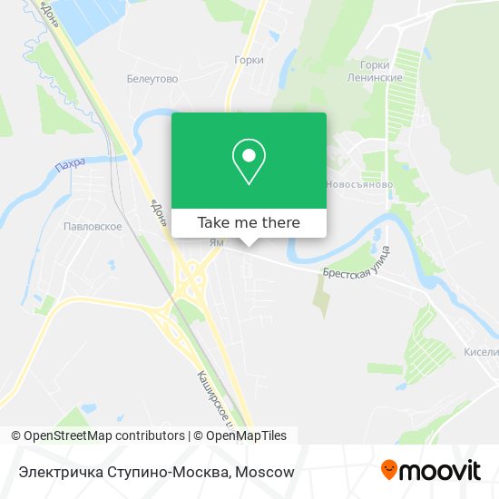 Электричка Ступино-Москва map