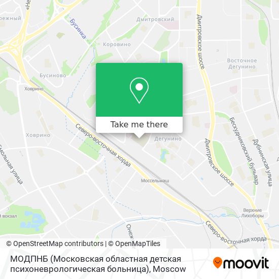 МОДПНБ (Московская областная детская психоневрологическая больница) map