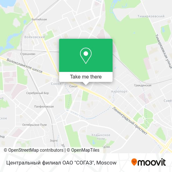 Центральный филиал ОАО "СОГАЗ" map