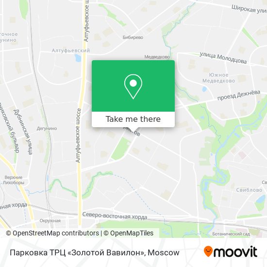 Парковка ТРЦ «Золотой Вавилон» map