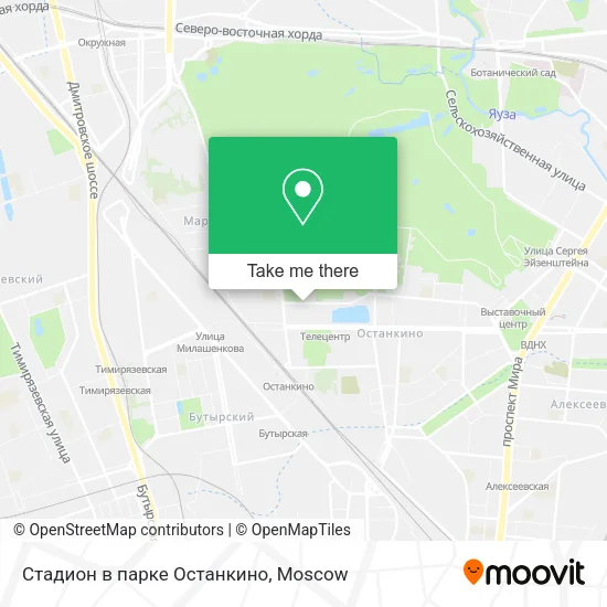 Стадион в парке Останкино map